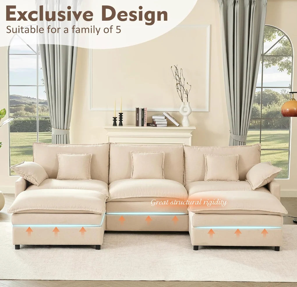 U-Shaped Modular Cloud Sofa